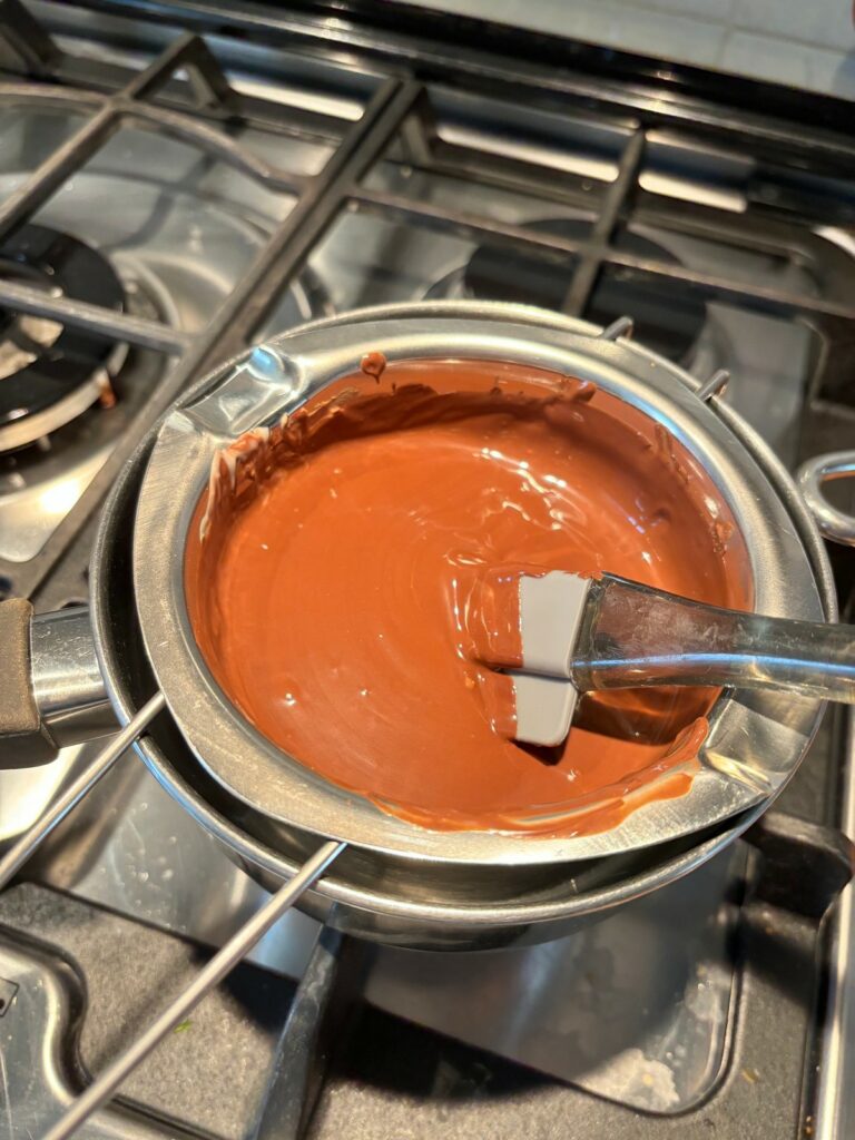 Cottura del cioccolato a bagnomaria, sciolto